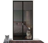 Moustiquaire de porte for chat en maille avec double fermeture éclair, porte moustiquaire robuste à l'épreuve des animaux domestiques, empêche les chiens et les chats de s'échapper de la maison