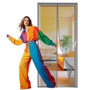 Moustiquaire de Porte Magnétique 120 x 280 cm Différentes Tailles Fly Screens for Doors Maintient L'Air Frais à L'Intérieur pour Balcon, Cave et Terrasse, Gris