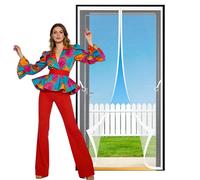 Moustiquaire de Porte Magnétique 137 x 218 cm Ne Nécessite Aucun Perçage et Grâce Au Montage Facile Porte Moustiquaire Se Ferme Tout Seul pour Balcon, Cave et Terrasse, Blanc