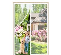 Moustiquaire de Porte Magnétique 250x215cm Moustiquaire sur Mesure Rideau Aimantée Maille Ultra Fine Fermeture Automatique Facile à Installer pour portes fenêtres balcon séjour Blanc