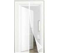 Moustiquaire de porte magnétique avec fermeture automatique Empêche le vol dans des objets étrangers pour porte extérieure/couloir/patio 100 x 235 cm - Blanc