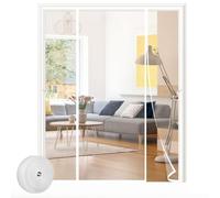 Moustiquaire de porte magnétique, maille améliorée, protection contre les insectes, blanc, 245 x 220 cm