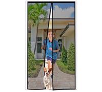 Moustiquaire de porte sans perçage, 75 x 210 cm, protection contre les insectes, aimants puissants, tête de porte élargie 3,8 cm, moustiquaire magnétique, pour porte de balcon, de terrasse, de cave