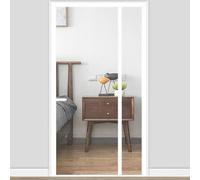 Moustiquaire de qualité supérieure pour portes - 105x210 cm - Filet fin impénétrable - Design minimal - Totalement magnétique - Aucun insecte ne peut entrer,Blanc
