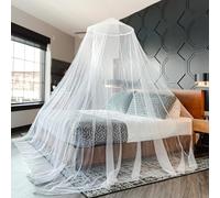 Moustiquaire de qualité supérieure - Taille simple - Extra large et longue - Idéal pour les voyages - Sans produits chimiques sur le filet - Blanc