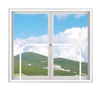 Moustiquaire de rechange pour fenêtre pour empêcher les insectes d'entrer, écran de protection autocollant pour fenêtre avec fermeture éclair, ouverture facile de vos fenêtres (fermeture éclair