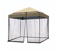 Moustiquaire de terrasse pour parasol de 3 x 3 m, moustiquaire en maille de polyester avec fermeture éclair, idéale pour le camping et la terrasse, protection ct pour parasol.