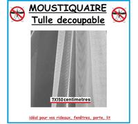 Moustiquaire découpable 7 Mètres Tulle Écru 150 CM pour vos rideaux fenêtres lit porte...etc
