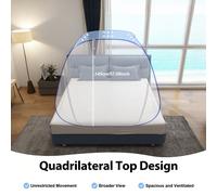 Moustiquaire DescriptionVous craignez encore les piqûres de moustiques la nuit ? Vous avez peur que votre enfant ne tombe du lit ? Notre ciel de lit est la solution. Fabriqué dans un matériau de haute