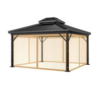 Moustiquaire d'extérieur, polyester durable, installation facile, filet brun seul, L300xl300xH230CM