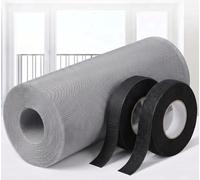 Moustiquaire DIY avec Ruban Autoadhésif, Moustiquaire Porte Fenêtre Coupez à Taille, Polyester Moustiquaire Sans Percage pour Fenêtres de Chambre, Balcon et Salon(Gray Mesh Black Frame,1.2 X 1.5 M)