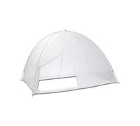 Moustiquaire dôme pop-up lit 1 place 200 x 125 x 125 cm, moustiquaire mobile polyester avec zip, housse rangement - blanc
