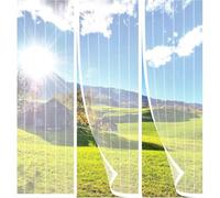 Moustiquaire Double Porte Rideau MagnéTique, 160x220cm Rideaux Baie Anti Mouche Maille Ultra Fine, Sans Percer, Fermeture Automatique, pour Vitree Coulissante Fenetre Couloirs Patio