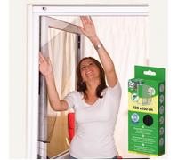 Moustiquaire - EASY-LIFE - 130x150 cm - Fibre de polyester - Amovible sans perçage - Fixation auto agrippante