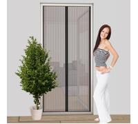 Easy life Rideau moustiquaire magnétique pour porte 100 x 210 cm - Individuellement raccourcissable et installation simple