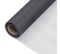 Moustiquaire en fibre de verre, 100 x 1000 cm, grise, robuste, pour fenêtres, portes, rouleau durable pour jardin et bricolage, 110 g/m²