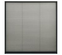 Moustiquaire Enroulable pour Fenêtre de Toit, Moustiquaire plissée à fenêtre Aluminium Anthracite 120x120 cm