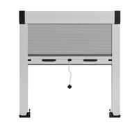 Moustiquaire enroulable pour fenêtre en aluminium sur mesure - prêt à poser, plusieurs couleurs disponibles - Largeur 150 cm à 180 cm Hauteur 150 cm à 190 cm