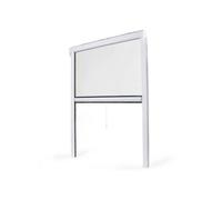 Moustiquaire Enroulable pour Fenêtre - L150 x H160cm - Recoupable - PVC Blanc - Anti-insectes