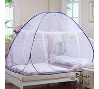 Moustiquaire Escamotable Portable pour Voyage Au Lit Passage à Gué avec Fond pour Lit Adulte Rideaux Auvent Voyage Moustiquaire Moustiquaire, 200cm*180cm*150cm(L*W*H)