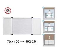 Moustiquaire extensible/ Cadre moustiquaire aluminium extensible pour portes / fenêtres à volet roulant 70x100/192 cm Blanc/Blanche