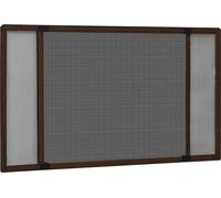 Moustiquaire extensible pour fenêtre Marron (75-143)x50 cm