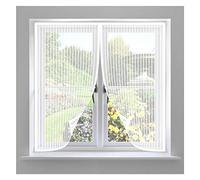 Moustiquaire Fenêtre 100x160cm,Moustiquaire de Porte Ou Fenetre Magnetique Patio,Fermeture Automatique Sans Perçage Facile à Installer Rideau de Anti-Insectes