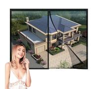 Moustiquaire Fenetre,105x110cm Porte Moustiquaire AimantéE, Porte,Insect Ecran, Anti-Moustique Protection De La Famille Et Des Animaux Domestiques Noir