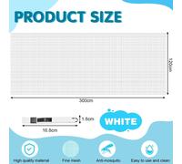 Moustiquaire Fenêtre 120x300cm Moustiquaire En Fibre De Verre Rouleau Moustiquaire Maille D'écran Anti-Mouches Filet Écran Insecte Diy Moustiquaire Pour Fenêtres Et Portes(Blanc)