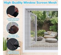 Moustiquaire Fenêtre 120x300cm Moustiquaire En Fibre De Verre Rouleau Moustiquaires Maille D'écran Anti-Mouches Filet Écran Insecte Diy Moustiquaires Pour Fenêtres Et Portes(Noir)