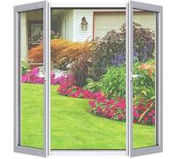 Moustiquaire Fenêtre 150x155 cm (Lot de 1) - DIY, Ajustable & Découpable - Sans Perçage, Maille Fine - Inclut Ruban Adhésif + Découpeur -Blanc