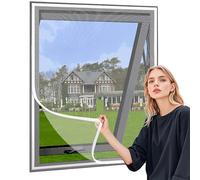 Moustiquaire Fenêtre 50x70cm, Auto-AdhéSif en Maille Rideau Aimantée Anti moustique, Pour Fenêtre Portes Patio