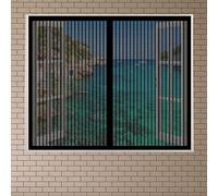 Moustiquaire Fenêtre 80 x 90 cm Automatiquementfermé Détachables pour toutes les fenêtres, Noir