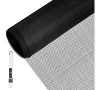 Moustiquaire Fenêtre 80x120cm Moustiquaire En Fibre De Verre Rouleau Moustiquaire Maille D'écran Anti-Mouches Filet Écran Insecte Diy Moustiquaire Pour Fenêtres Et Portes(Noir)