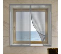 Moustiquaire Fenêtre Aimantée 100 x 100 cm Perçage Maille Ultra Fine Magnetique Moustiquaire Aimantée Fenetre Installation Facile pour Chambre, Couloirs, Porte Patio, Gris
