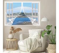 Moustiquaire Fenêtre Aimantée 169 x 60 cm Joint Magnétique de Haut en Bas avec Fermeture Automatique Maille Ultra Fine Moustiquaire pour Les Fenêtre de Multi Types, Blanc
