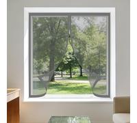 Moustiquaire Fenêtre Aimantée 50 x 70 cm Aimants Puissants Fermeture Moustiquaire Porte Sans Percer Installation Facile Adaptée à Toutes Fenêtres, Gris