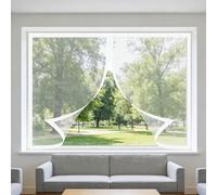 Moustiquaire Fenêtre Aimantée 60 x 100 cm Aimants Puissants Fermeture Moustiquaire de Balcon Amovible, Facile à Installer pour Balcon, Chambre et Salon, Gris