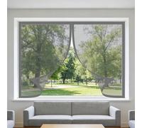 Moustiquaire Fenêtre Aimantée 60 x 60 cm Aimants Puissants Fermeture Moustiquaire de Balcon Amovible, Facile à Installer pour Balcon, Chambre et Salon, Blanc