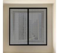 Moustiquaire Fenêtre Aimantée 65 x 135 cm Perçage Maille Ultra Fine Automatique Insectes Fenêtre D'Écran Magnétique Installation Facile pour Balcon, Chambre et Salon, Noir
