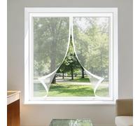 Moustiquaire Fenêtre Aimantée 75 x 105 cm Aimants Puissants Fermeture Moustiquaire Porte Sans Percer Installation Facile Adaptée à Toutes Fenêtres, Blanc