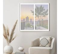 Moustiquaire Fenêtre Aimantée 80x105cm(W x H) Anti-Moustiques, Fermeture Automatique, Sans Perçage, Maille Fine, Magnétique Moustique pour Porte de Balcon, Porte Cave, Blanc