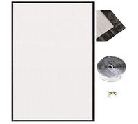 Moustiquaire fenêtre avec Bande Agrippantes Adhésives Format personnalisé Moustiquaire Universelle pour Fenêtre,Maille Lavable, Bricolage, Protection Contre les Moustiques et les Insectes 132x160