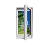 Moustiquaire Fenêtre de Toit(105x165cm Blanc) Sans Perçage Adhésif Haute Résistance Facile à Installer Protection Contre les Moustiques Amovible Lavable Réutilisable pour Velux et Fenêtres Inclinées