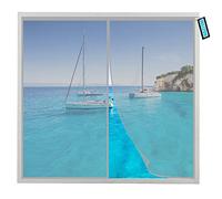 Moustiquaire Fenetre De Toit 140x130cm Gris Auto-AdhéSif en Maille Rideau-Rideau Anti Mouche sans Percer-Installation sans Outil Facile-pour Portes de Multi Types