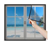 Moustiquaire Fenetre De Toit Coulissante 90x100cm Noir Exterieur Moustiqueres Fenêtre Pour FenêTre Enroulable