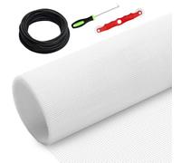 Moustiquaire Fenêtre DIY 120x120 Cm, En Fibre De Verre Résistante, Idéale Pour Balcon, Salon, Terrasse, Velux Et Baies Vitrées, Protection Anti-Insectes