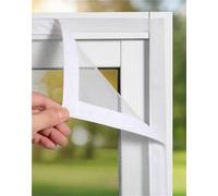 Moustiquaire Fenêtre DIY, Moustiquaire Porte avec Ruban Autoadhésif & Coupez à Taille, Polyester Moustiquaire Sans Percage, pour Chambre, Balcon & Salon(White Mesh White Frame,2 X 3 M)