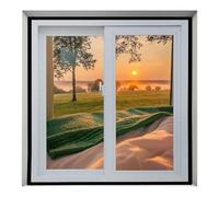 Moustiquaire Fenêtre Écran 95x105cm Filet Écran Insecte, Moustiquaire Fenêtres Filet Écran Insecte avec Ruban Adhésif, pour Bureau Maison, avec Auto-Rubans Adhésifs,Noir