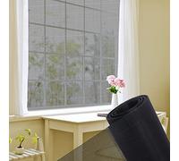 Moustiquaire Fenêtre Enroulable 200x3000cm, Moustiquaire en Maille Réduire l'Ultraviolets Tissu en Fibre de Verre Transparent pour Porte et Fenêtre, Noir